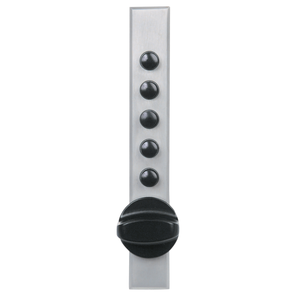 DormaKaba 9621C10-26D-41 Cabinet Lock, Wood Application, Cross Throw, Clutch Ball Bearing Knob, Without Trim Plate, Standard Deadbolt, Satin Chrome