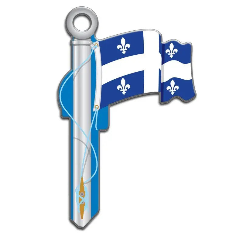 Lucky Line B129K  Quebec Flag KeyShapes Blank,  Kwikset  KW1/KW10