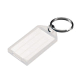 Lucky Line 6050010 Key Tag with Flap & Split Ring Clear 100 Per Box