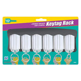 Lucky Line 60562 6-Key Tag Rack Grey 1 Per Card
