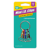 Lucky Line 45901 Mini I.D. Clips Asst Colors 1 Per Card