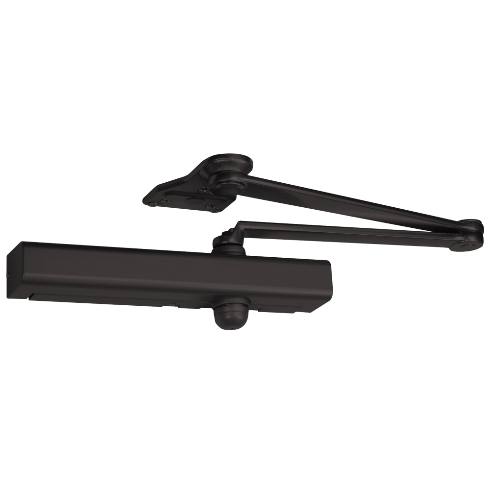 Norton PR8301 690 Grade 1 Surface Closer, Hydraulic Parallel Arm Push Side Mounting, Parallel Arm Rigid, Adjustable Backcheck, Plastic Cover, Size 1 to 6, Dark Bronze Painted Finish, Non-Handed