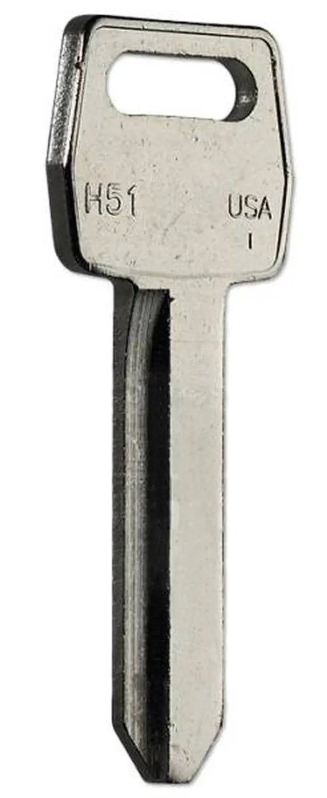 Kaba Ilco 1167FD Automotive Key Blank – Ford Keyway, Nickel-Plated Brass (H51)