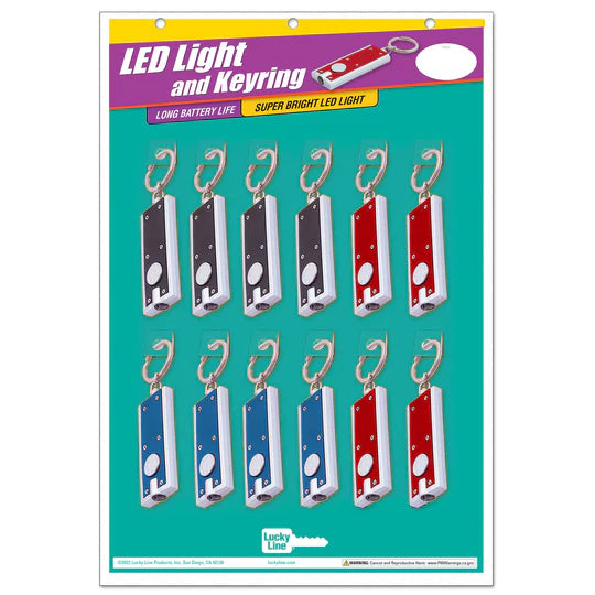 Lucky Line 63712 Flat LED Light Asst 12 Per Card