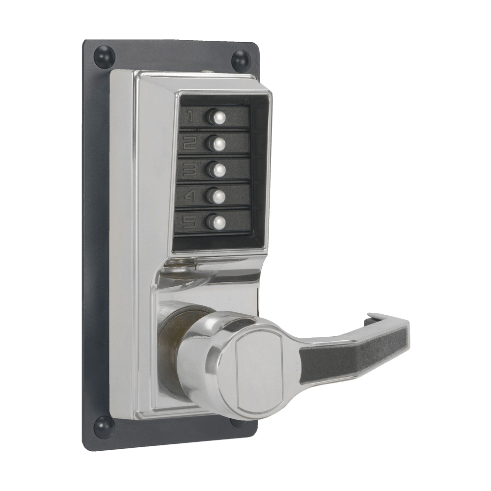 DormaKaba LRP1010-026-41 Exit Trim Lever Lock, Combination Only, Right Hand Reverse, Bright Chrome