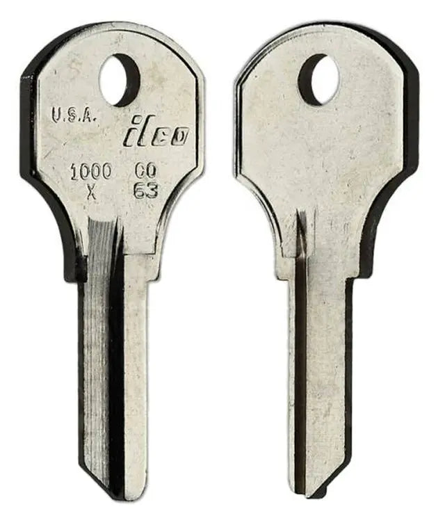 Kaba Ilco 1000X Key Blank – Corbin/CCL CO63 Keyway, 6-Pin, Nickel-Plated Brass