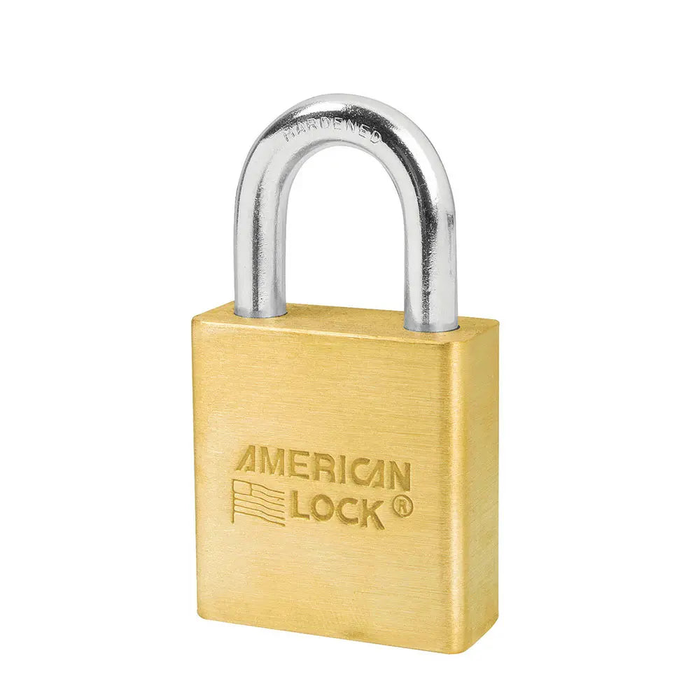 American Lock A5560 Solid Brass Padlock 1-3/4" Body, 1-1/8" Tall 5/16" Diameter Shackle, Keyed Different