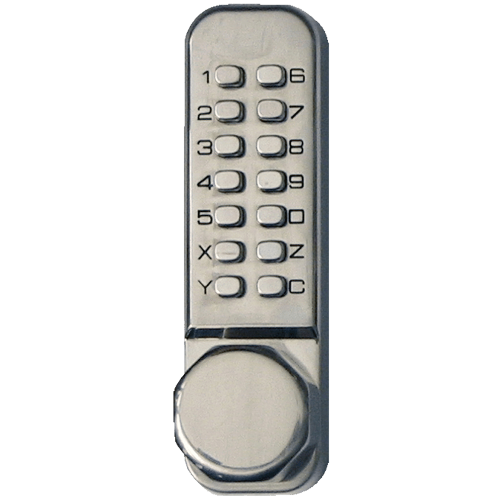 DormaKaba LD451-35-32D-41 Light Duty Pushbutton Knob Lock, 2-3/8" Backset, Latch Holdback, Satin Stainless Steel