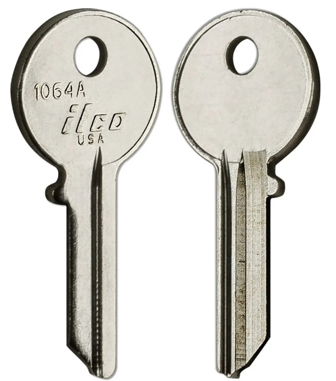 Kaba Ilco 1064A National Keyway Key Blank – Nickel-Plated Brass