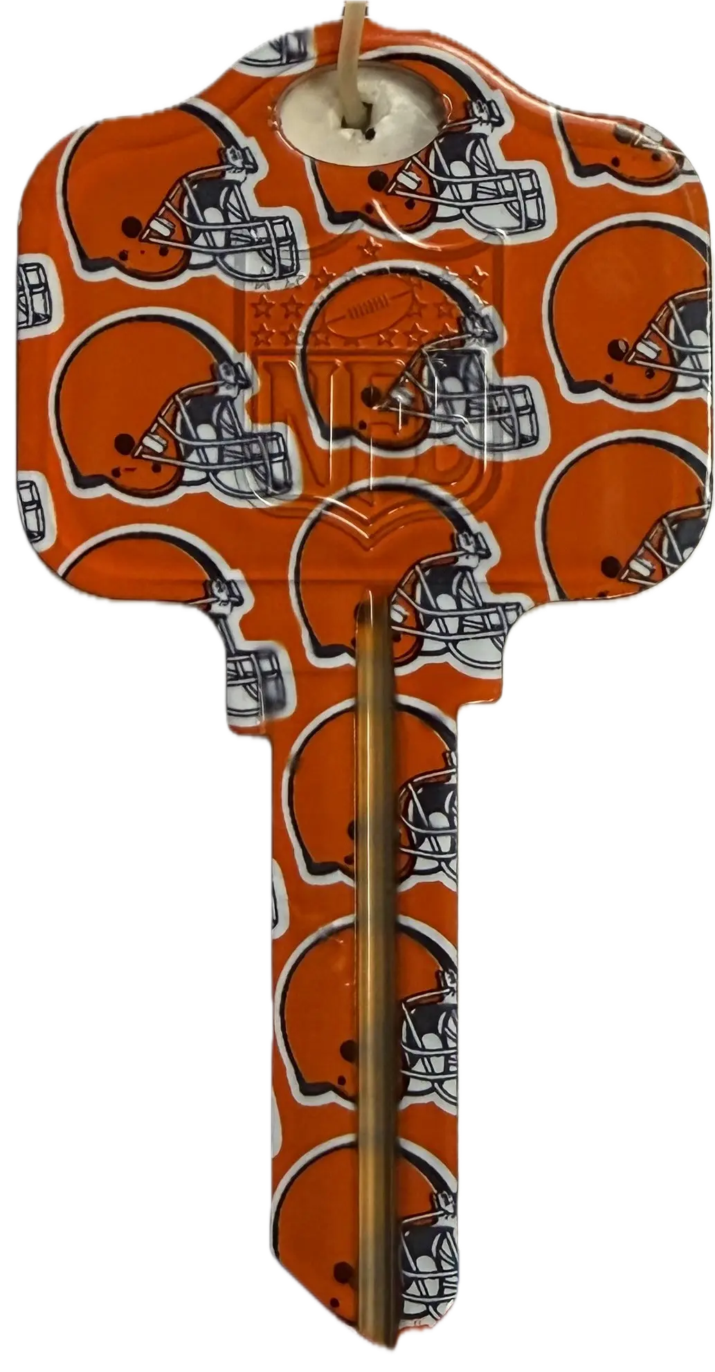 Kaba Ilco KW1-NFL-BROWNS Cleveland Browns Football House Key Blank KW Keyway, orange helmet