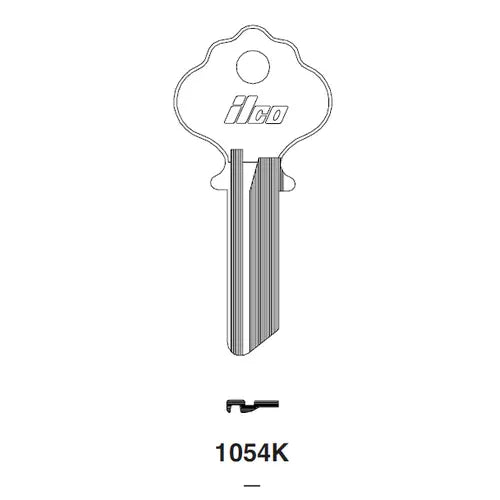 Kaba Ilco 1054K Key Blank – Nickel-Plated Brass, 5-Pin, Ilco Keyway