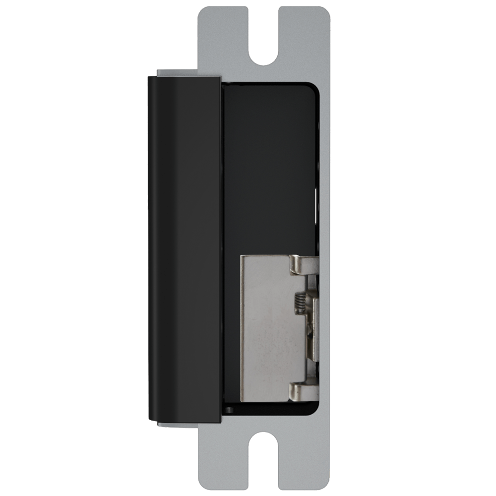 HES 1600-BSP-LM Grade 1 Electric Strike, For Cylindrical or Mortise Latchbolt and Deadbolt Locks, Auto-Sensing 12/24 VDC, Field Selectable Fail Safe/Fail Secure, Body Only, Lock Monitor, Black