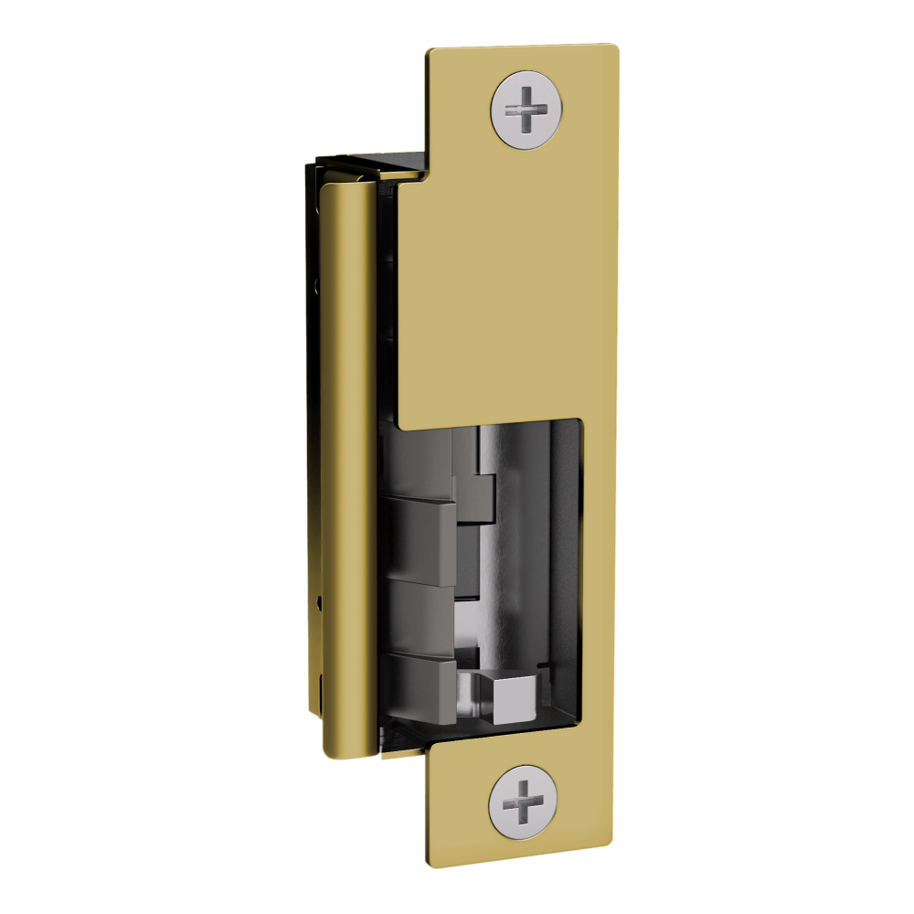 HES 8500-605 Fail Safe/Fail Secure, Body Only, 12/24VDC Electric Strike, Bright Brass Finish