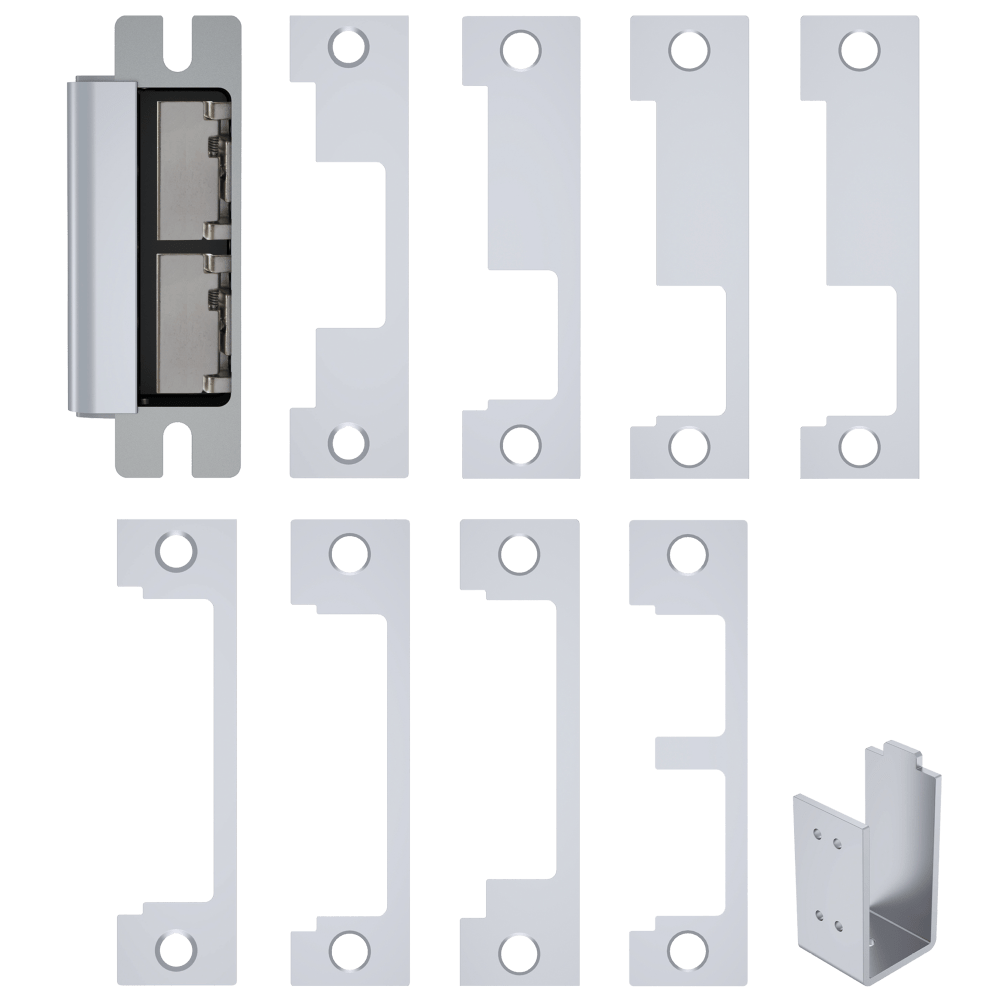 HES 1600-CS-629-DLMS Grade 1 Electric Strike, For Cylindrical or Mortise Latchbolt and Deadbolt Locks, Auto-Sensing 12/24 VDC, Field Selectable Fail Safe/Fail Secure, Includes 1J, 1K, 1KD, 1KM, 1N, 1ND, 1NM, 1NTD Options, Dual Lock Monitor, Strike Monitor