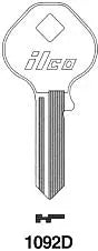 Kaba Ilco 1092D-M12 Key Blank – Master Lock M12 Keyway, Nickel-Plated Brass, 5-Pin