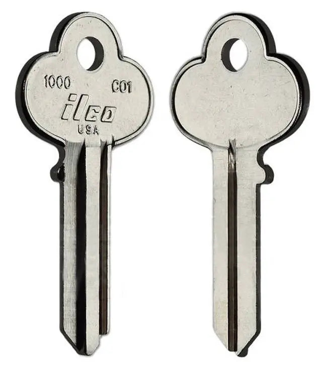 Kaba Ilco 1000 Key Blank – Corbin CO1 Keyway, 5-Pin, Nickel-Plated Brass