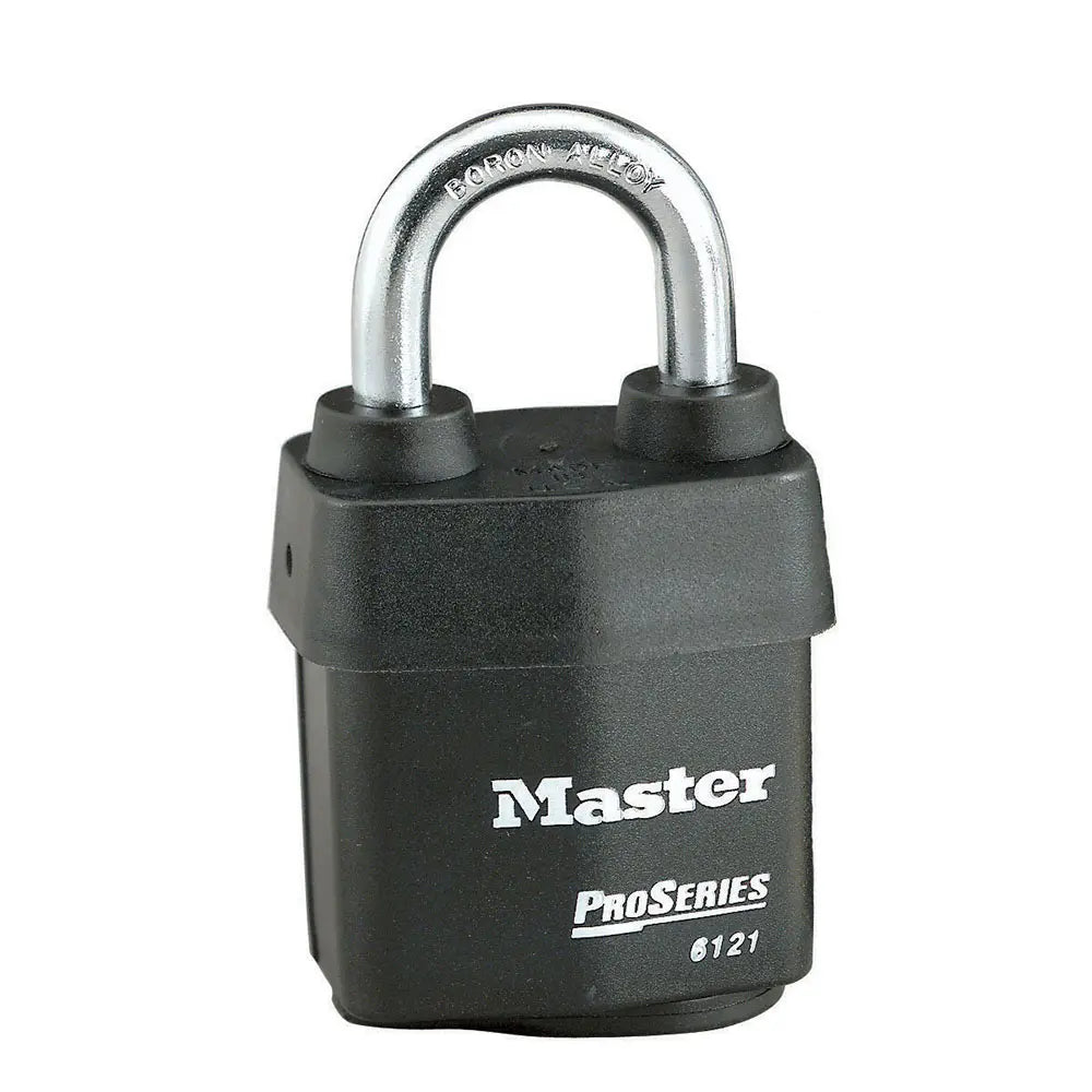 Master Lock 6121 ProSeries Padlock 2-1/8" Body, 1-1/8" Tall 5/16 Diameter Shackle, Weather Tough Cover, Keyed Different
