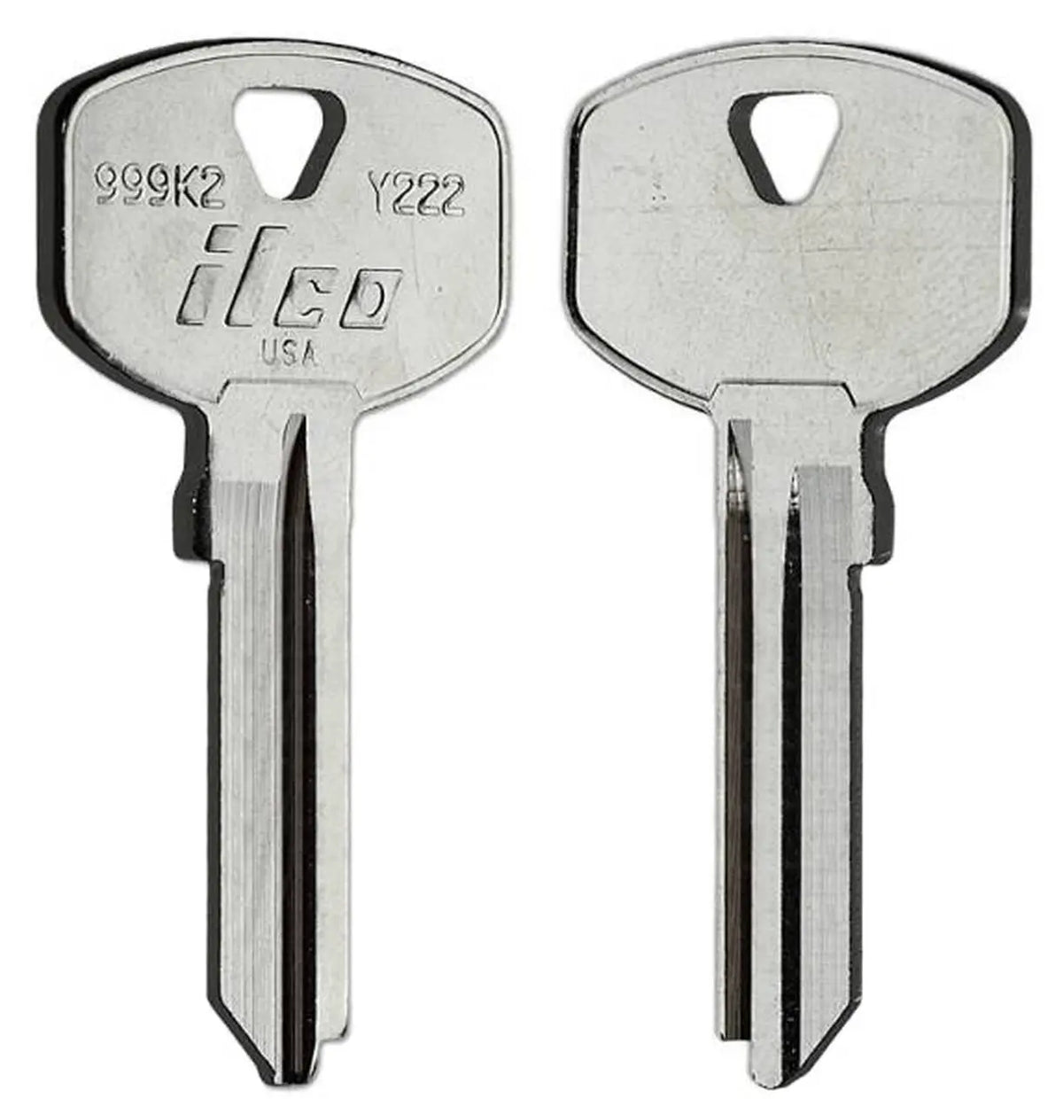 Kaba Ilco 999K2 Yale K2 Key Blank – 5-Pin, Nickel-Plated Brass (Y222)