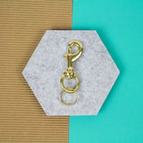 Lucky Line 44812 Heavy Duty Brass Bolt with Ring 12 Per Card