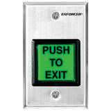 Seco-Larm SD-7202GC-PEQ  12-24 VDC, Single Gang, LED Push To Exit, Green