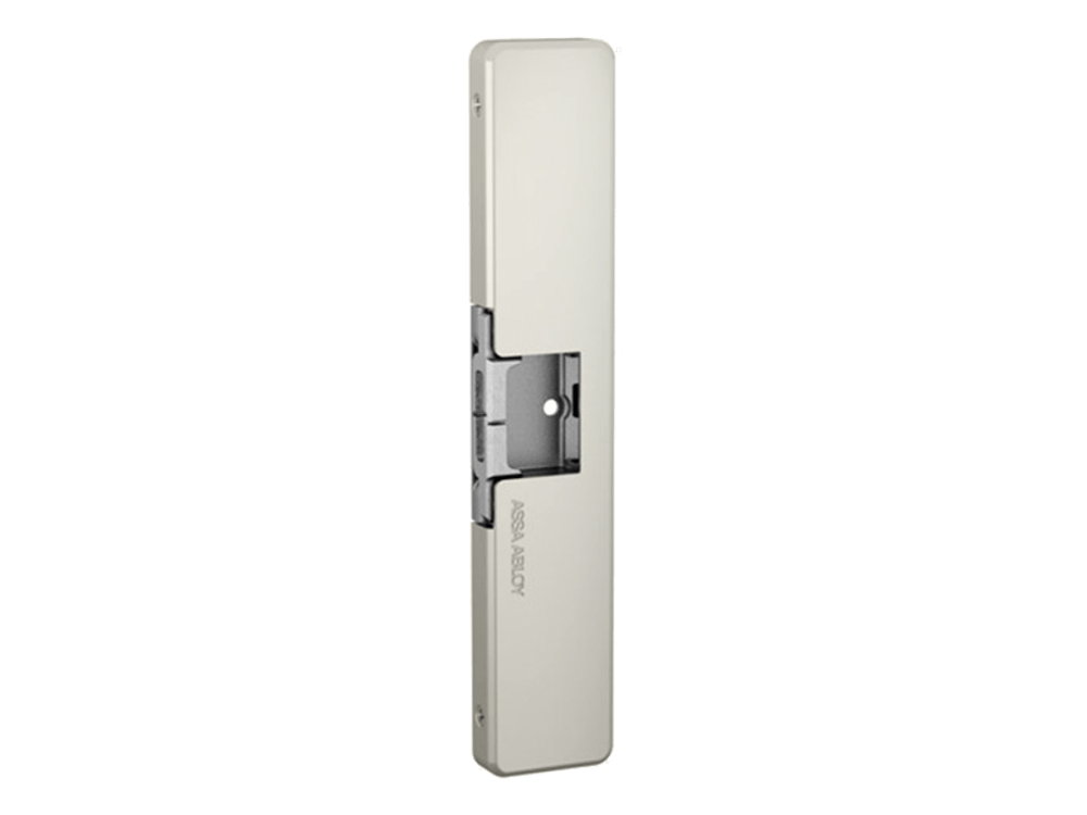 HES 9800-628E Fail Safe/Fail Secure, Complete 12/24VDC Electric Strike, Surface Mounted, Grade 1, 1/2" Thick Strike Body, Non-Handed, Satin Aluminum Clear Anodized