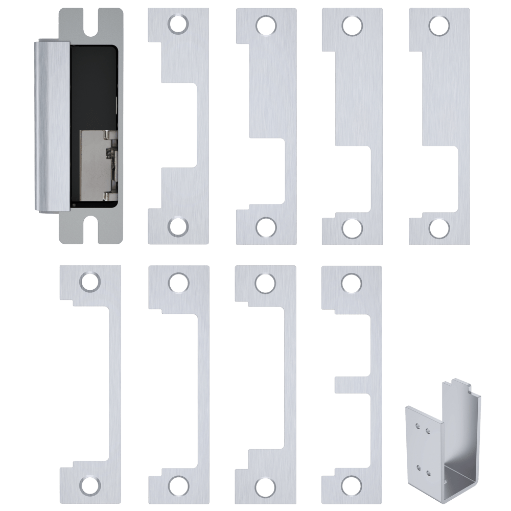 HES 1600-CS-630-LM Grade 1 Electric Strike, For Cylindrical or Mortise Latchbolt and Deadbolt Locks, Auto-Sensing 12/24 VDC, Field Selectable Fail Safe/Fail Secure, Includes 1J, 1K, 1KD, 1KM, 1N, 1ND, 1NM, 1NTD Options, Lock Monitor, Satin Stainless Steel