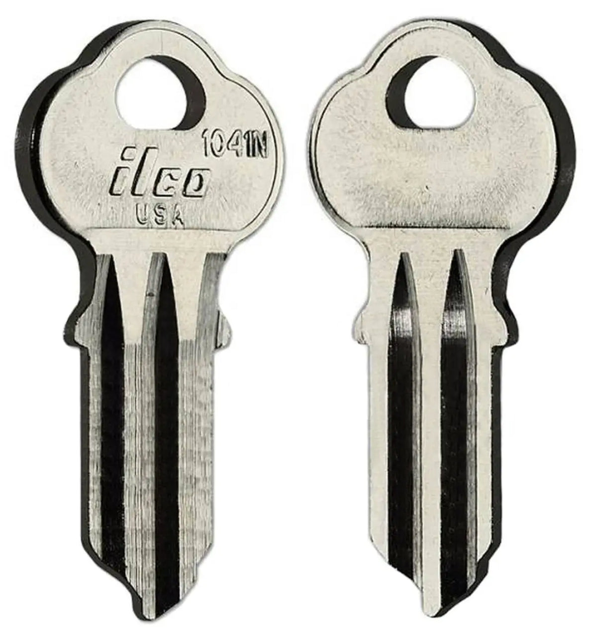 Kaba Ilco 1041N Key Blank – Chicago CG6/K4W Keyway, Nickel-Plated Brass