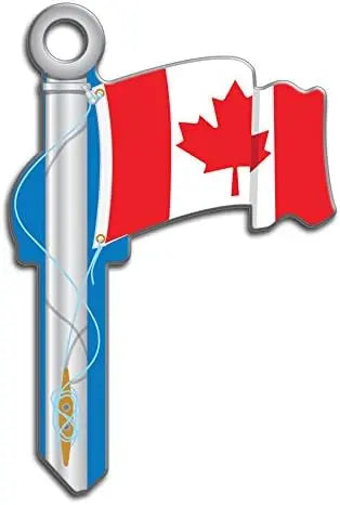 Lucky Line B128K  Canadian Flag KeyShapes Blank,  Kwikset  KW1/KW10
