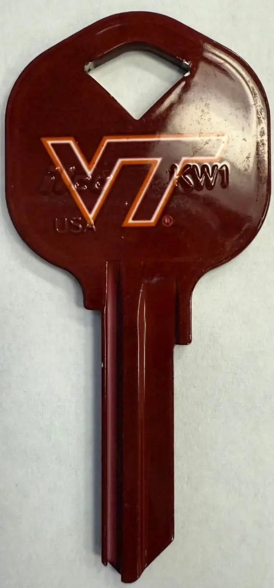 Kaba Ilco CK-KW1-VIRGINIA TECH College Mascot House Key Blank KW1 Keyway