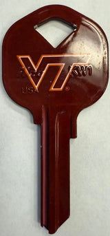 Kaba Ilco CK-KW1-VIRGINIA TECH College Mascot House Key Blank KW1 Keyway