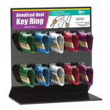 Lucky Line 73700 Anodized Oval Key Ring Asst 200 Per Display Box