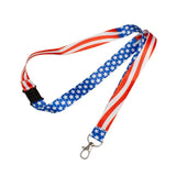 Lucky Line C206 Designer Lanyard Patriotic with UPC