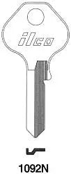 Kaba Ilco 1092N Master Padlock Key Blank – M10 Keyway, Nickel-Plated Brass