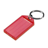Lucky Line 6050070 Key Tag with Flap & Split Ring Red 100 Per Box
