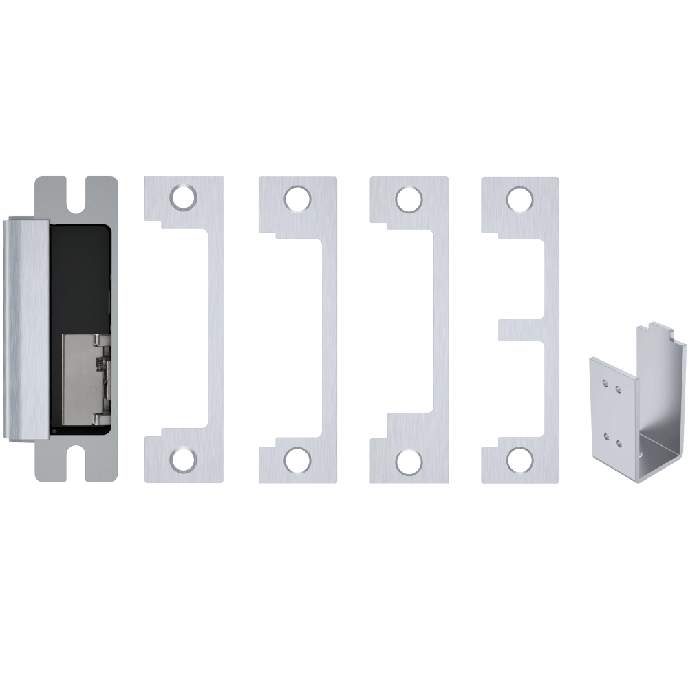 HES 1600-CDB-630-LM Grade 1 Electric Strike, For Cylindrical or Mortise Latchbolt and Deadbolt Locks, Auto-Sensing 12/24 VDC, Field Selectable Fail Safe/Fail Secure, Includes 1N, 1ND, 1NM, 1NTD Options, Lock Monitor, Satin Stainless Steel