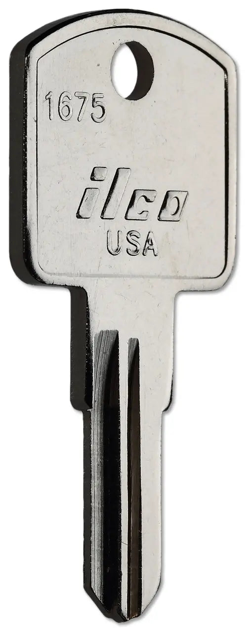 Kaba Ilco 1675 Key Blank – Armstrong Keyway, Nickel-Plated Brass
