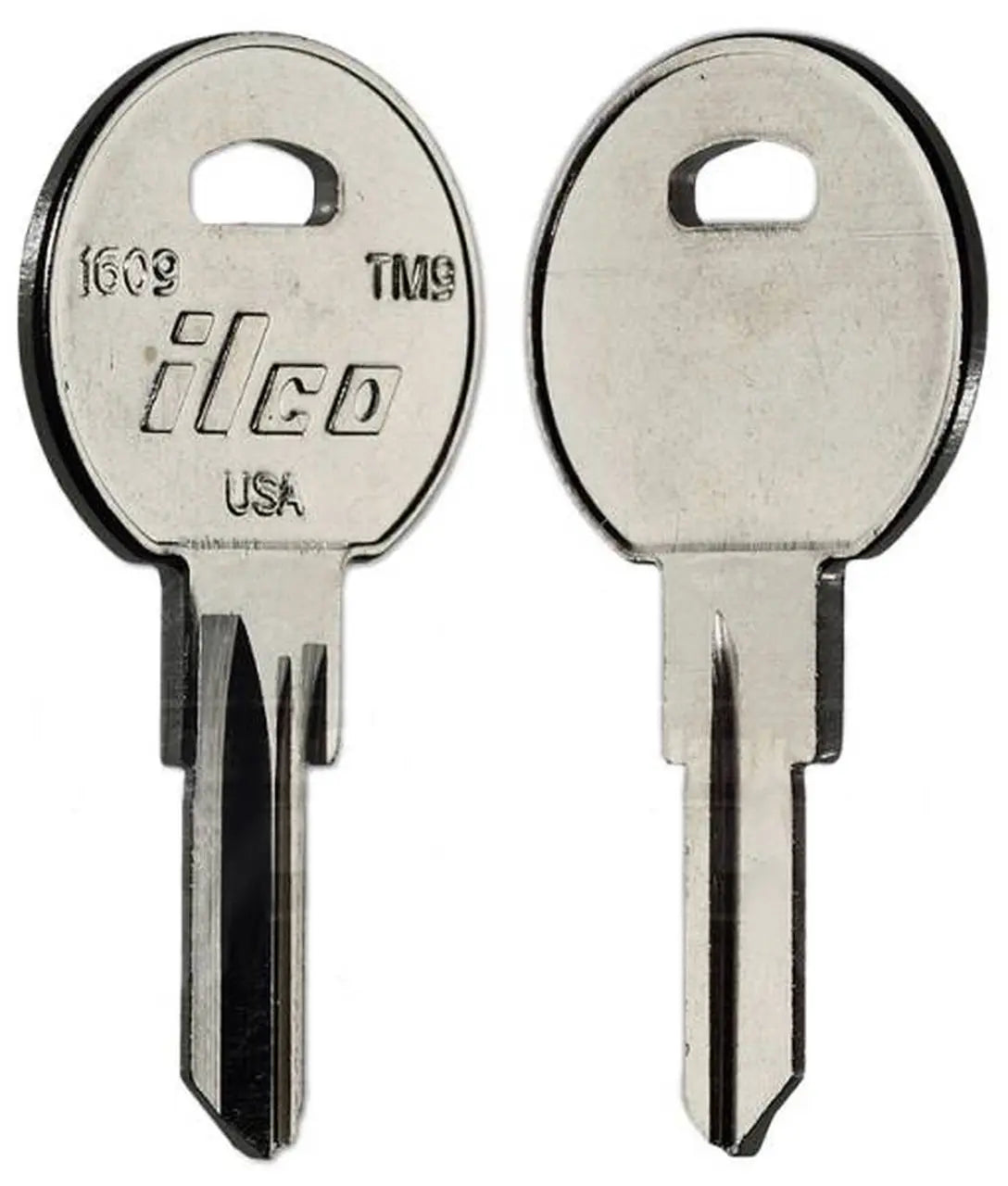 Kaba Ilco 1609 Trimark Keyway Key Blank – Nickel-Plated Brass, TM9 / KS150