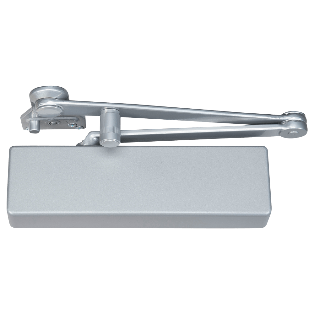 Norton CLP7500T 689 Grade 1 Closer Plus Parallel Arm T Turn Hold Open Door Closer, Push Side, Parallel Arm Heavy Duty, Size 1 to 6, Plastic Cover, Aluminum Painted Finish, Non-Handed