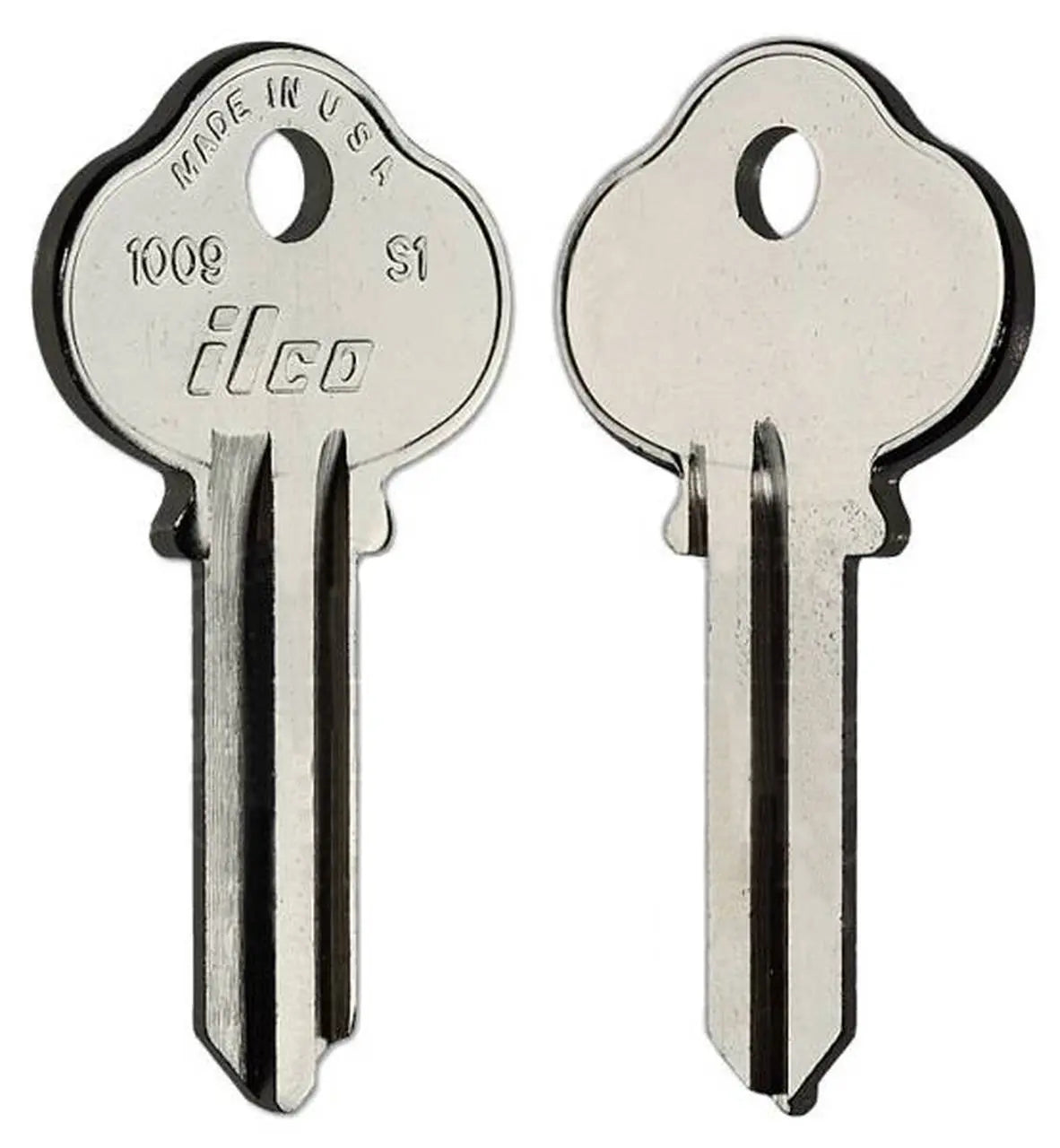 Kaba Ilco 1009 Key Blank – Sargent Keyway (S1 / 265R), Nickel-Plated Brass