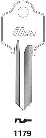 Kaba Ilco 1179 AR1 Key Blank – Arrow 5-Pin, Nickel-Plated Brass