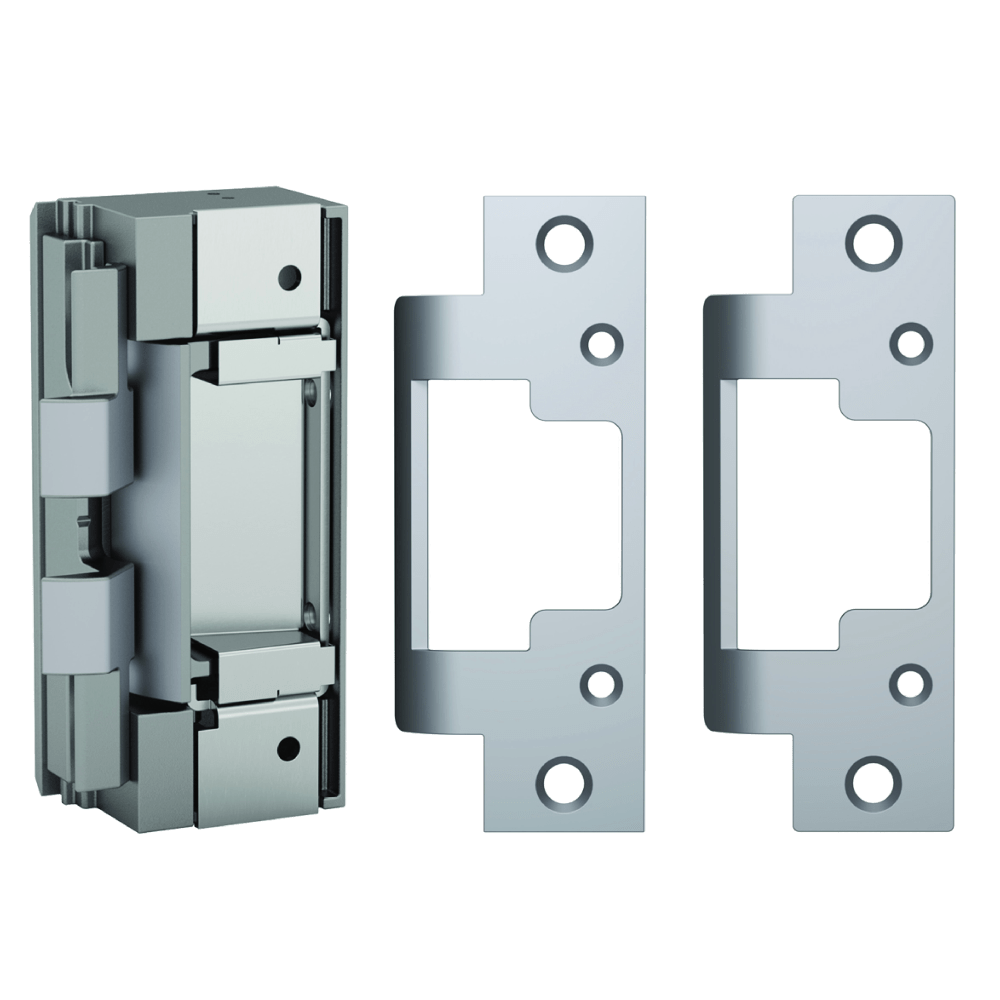 HES 8000C-630 Fail Safe/Fail Secure, Complete 12/24VDC Electric Strike,  Satin Stainless Steel