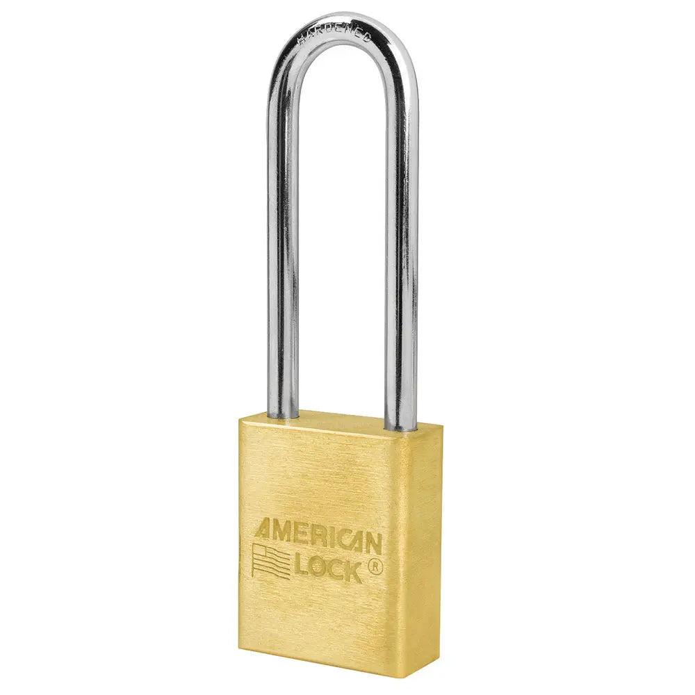 American Lock A5532KA 57644 Solid Brass Padlock 1-1/2" Body, 3" Tall 1/4" Diameter Shackle, Keyed Alike