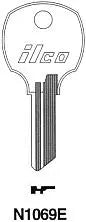 Kaba Ilco N1069E National Cabinet Key Blank – Nickel-Plated Brass