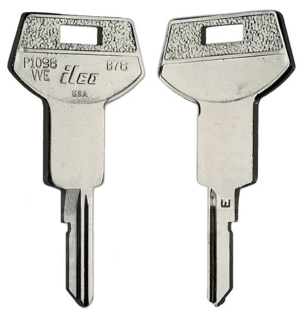 Kaba Ilco P1098WE (B78) General Motors Key Blank – Nickel-Plated Brass