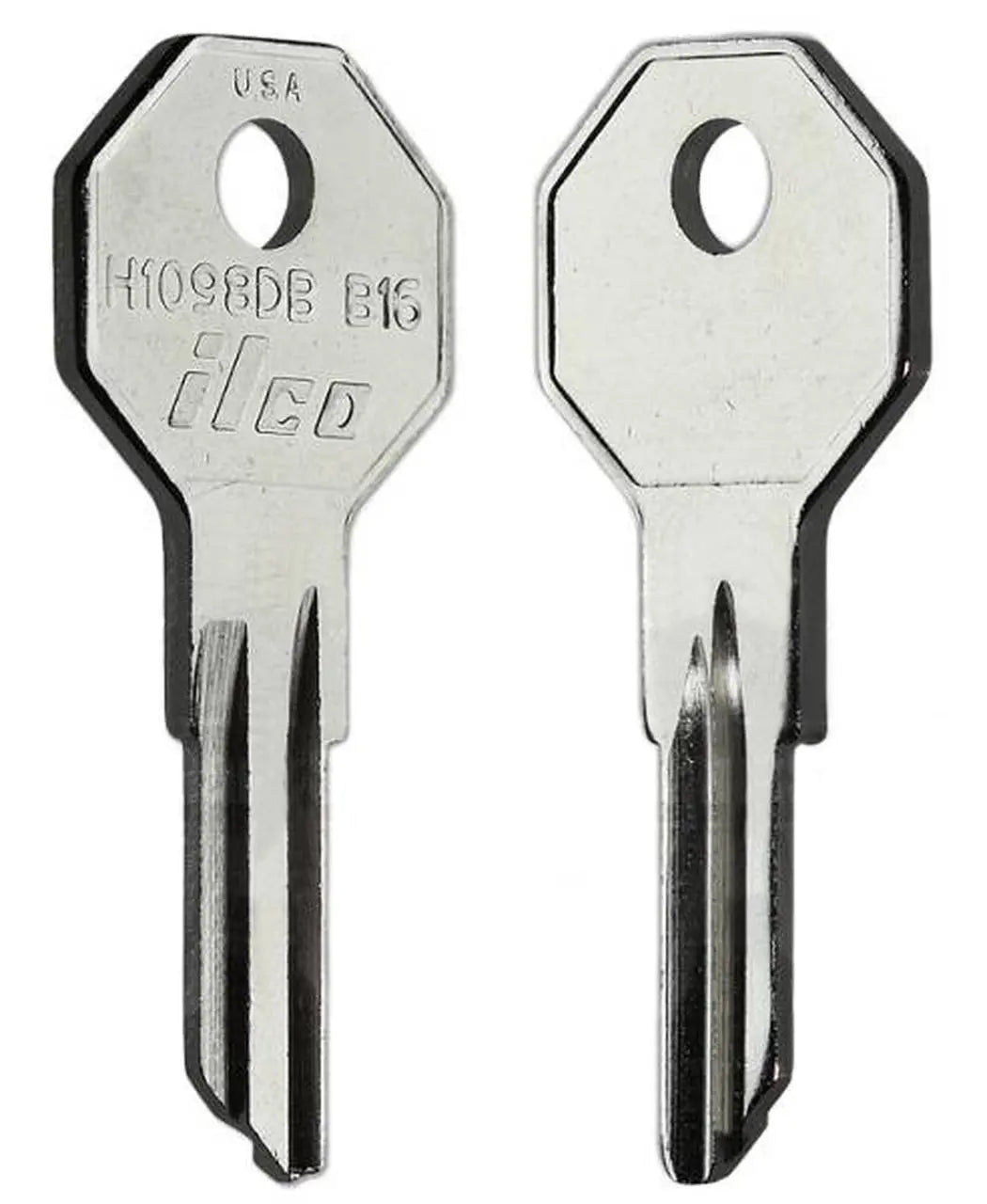 Kaba Ilco H1098DB Key Blank – Briggs Keyway, B16/B5, Nickel-Plated Brass