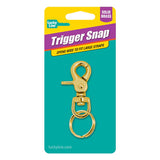 Lucky Line 44001 Brass Trigger Snap with Ring 1 Per Card