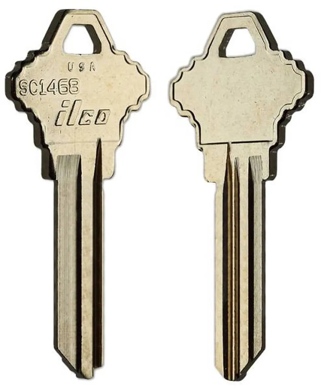 Kaba Ilco SC1468 Key Blank – Schlage Keyway, Nickel Silver, 6-Pin