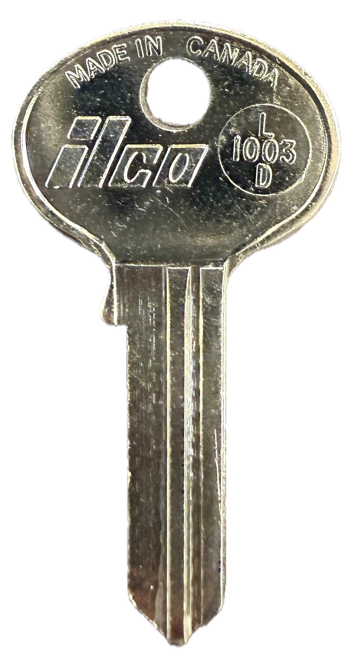 Kaba Ilco L1003D Key Blank – Corbin Keyway, 6-Pin, Nickel-Plated Brass