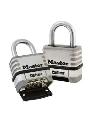 Master Lock 1174D ProSeries Combination Padlock 2-1/4" Stainless Body, 1-1/16" Tall 5/16 Diameter Shackle, Carded