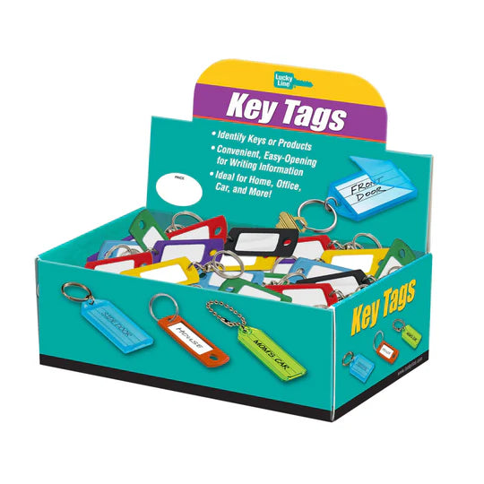 Lucky Line 16800 Key Tag with Swivel Ring Asst 200 Per Display Box